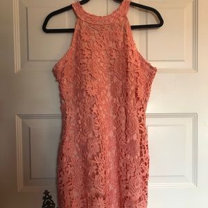 Light pink lace summer dress